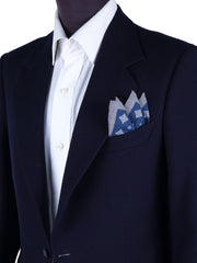 Fazzoletto da taschino blu/grigio in cotone KRISTY