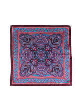 Fazzoletto da taschino marrone in pura seta stampata FABIO