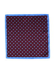 Fazzoletto da taschino bordeaux in pura seta stampata ENEA