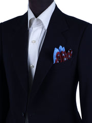 Fazzoletto da taschino bordeaux in pura seta stampata ENEA