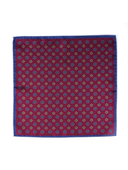 Fazzoletto bordeaux da taschino in pura seta stampata KARMA