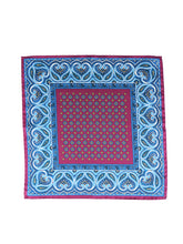 Fazzoletto da taschino bordeaux in pura seta stampata GAVINO