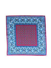 Fazzoletto da taschino bordeaux in pura seta stampata GAVINO