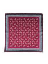 Fazzoletto da taschino bordeaux in pura seta stampata MILAGO