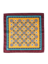 Fazzoletto da taschino oro in pura seta stampata MAFFEI