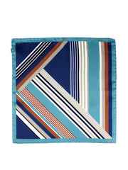 Fazzoletto da taschino verde in pura seta stampata HOLLY