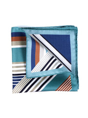 Fazzoletto da taschino verde in pura seta stampata HOLLY