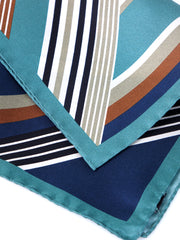 Fazzoletto da taschino verde in pura seta stampata HOLLY