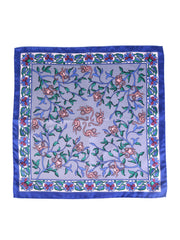 Fazzoletto da taschino grigio in pura seta stampata MONKEY