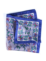 Fazzoletto da taschino grigio in pura seta stampata MONKEY