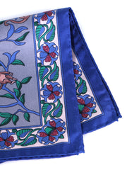 Fazzoletto da taschino grigio in pura seta stampata MONKEY