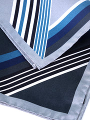 Fazzoletto da taschino grigio in pura seta stampata HOLLY