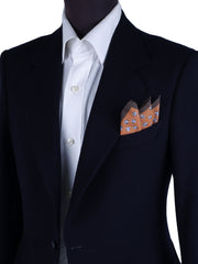 Fazzoletto da taschino arancione in cotone DANIEL