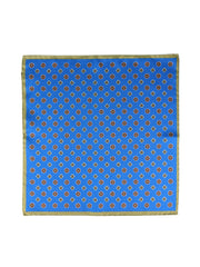 Fazzoletto ottanio da taschino in pura seta stampata KARMA