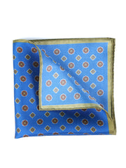 Fazzoletto ottanio da taschino in pura seta stampata KARMA