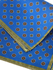 Fazzoletto ottanio da taschino in pura seta stampata KARMA