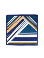 Fazzoletto da taschino ottanio in pura seta stampata HOLLY