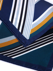 Fazzoletto da taschino ottanio in pura seta stampata HOLLY