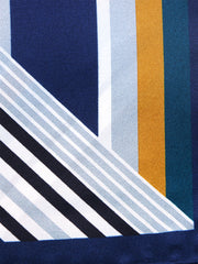 Fazzoletto da taschino ottanio in pura seta stampata HOLLY