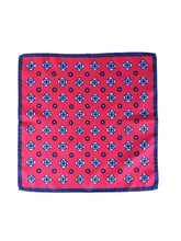 Fazzoletto da taschino rosso in pura seta stampata ALMA