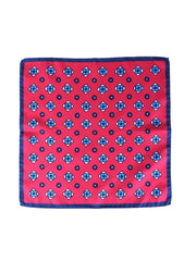 Fazzoletto da taschino rosso in pura seta stampata ALMA