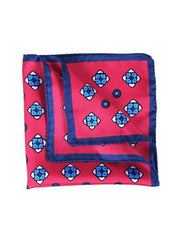 Fazzoletto da taschino rosso in pura seta stampata ALMA