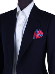 Fazzoletto da taschino rosso in pura seta stampata ALMA