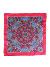 Fazzoletto da taschino rosso in pura seta stampata GERARDO