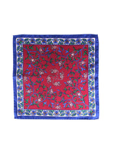 Fazzoletto da taschino rosso in pura seta stampata MONKEY