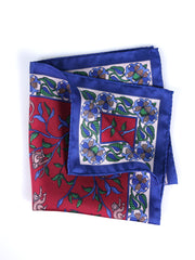 Fazzoletto da taschino rosso in pura seta stampata MONKEY