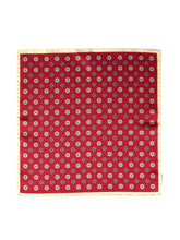 Fazzoletto rosso da taschino in pura seta stampata KARMA