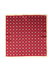 Fazzoletto rosso da taschino in pura seta stampata KARMA