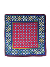 Fazzoletto rosso da taschino in pura seta stampata ROSARIO