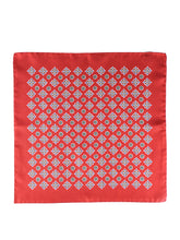 Fazzoletto da taschino ruggine in pura seta stampata HOFFMAN