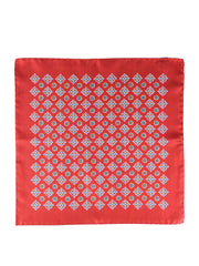 Fazzoletto da taschino ruggine in pura seta stampata HOFFMAN