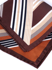 Fazzoletto da taschino ruggine in pura seta stampata HOLLY