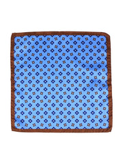 Fazzoletto da taschino celeste in pura seta stampata ENEA