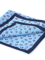 Fazzoletto da taschino celeste in cotone DANIEL