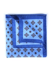 Fazzoletto da taschino celeste in cotone KRISTY