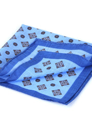 Fazzoletto da taschino celeste in cotone KRISTY