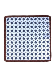 Fazzoletto da taschino bianco in pura seta stampata ELIA