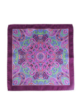 Fazzoletto da taschino vinaccio in pura seta stampata GERARDO