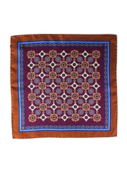 Fazzoletto da taschino vinaccia in pura seta stampata MAFFEI