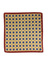 Fazzoletto da taschino giallo in pura seta stampata ELIA