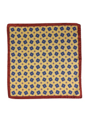 Fazzoletto da taschino giallo in pura seta stampata ELIA