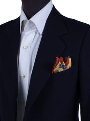 Fazzoletto da taschino giallo in pura seta stampata ELIA