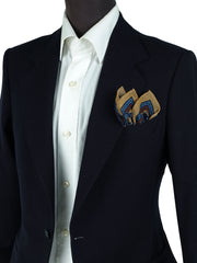 Fazzoletto da taschino beige in lana e cashmere PABLITO