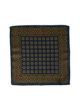 Fazzoletto da taschino blu in lana e cashmere SAMBA