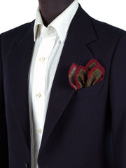 Fazzoletto da taschino blu in lana e cashmere ANGELA