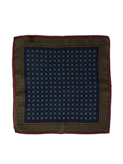 Fazzoletto da taschino blu in lana e cashmere ANGELA